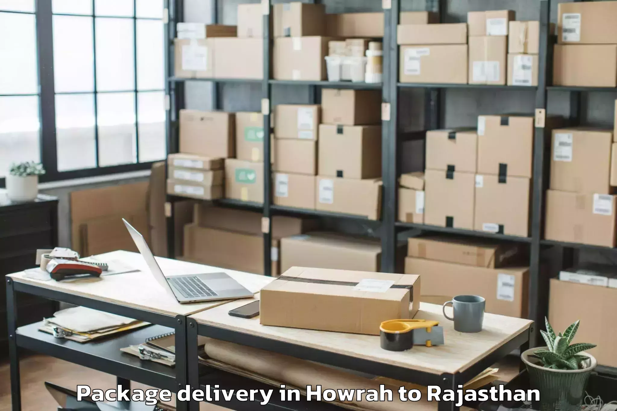 Trusted Howrah to Bonli Package Delivery